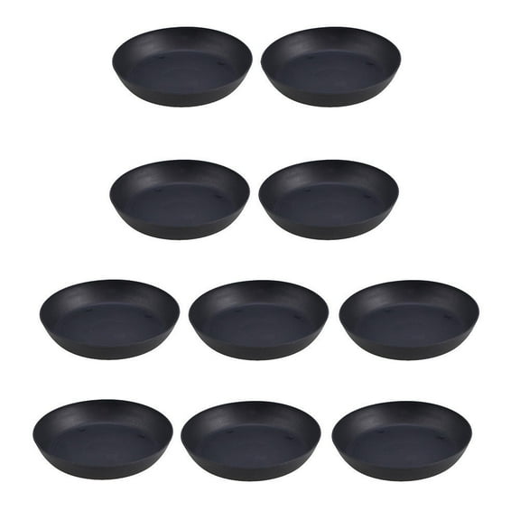 LABSERRON 15Pcs Planter Plates Sun-Resistant Impact Resistance Succulent Plant Pot Trays Black