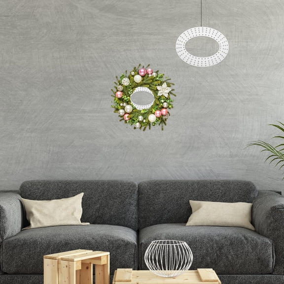 LABSERRON Elegant Acrylic Wreath Display Board with Hole Design for Door and Window