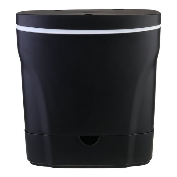 LABSERRON 1Pack Black ABS Square Vehicle Trash Can for Car Travel 9.8x9.3in