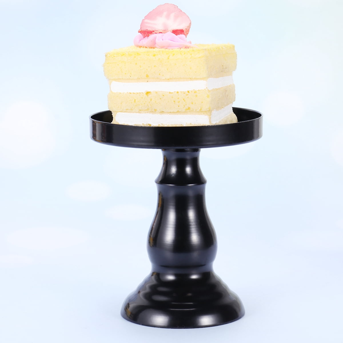 Repeat Use LABSERRON 1Pack Black Metal Cake Platter Round Repeat Use For Wedding ...