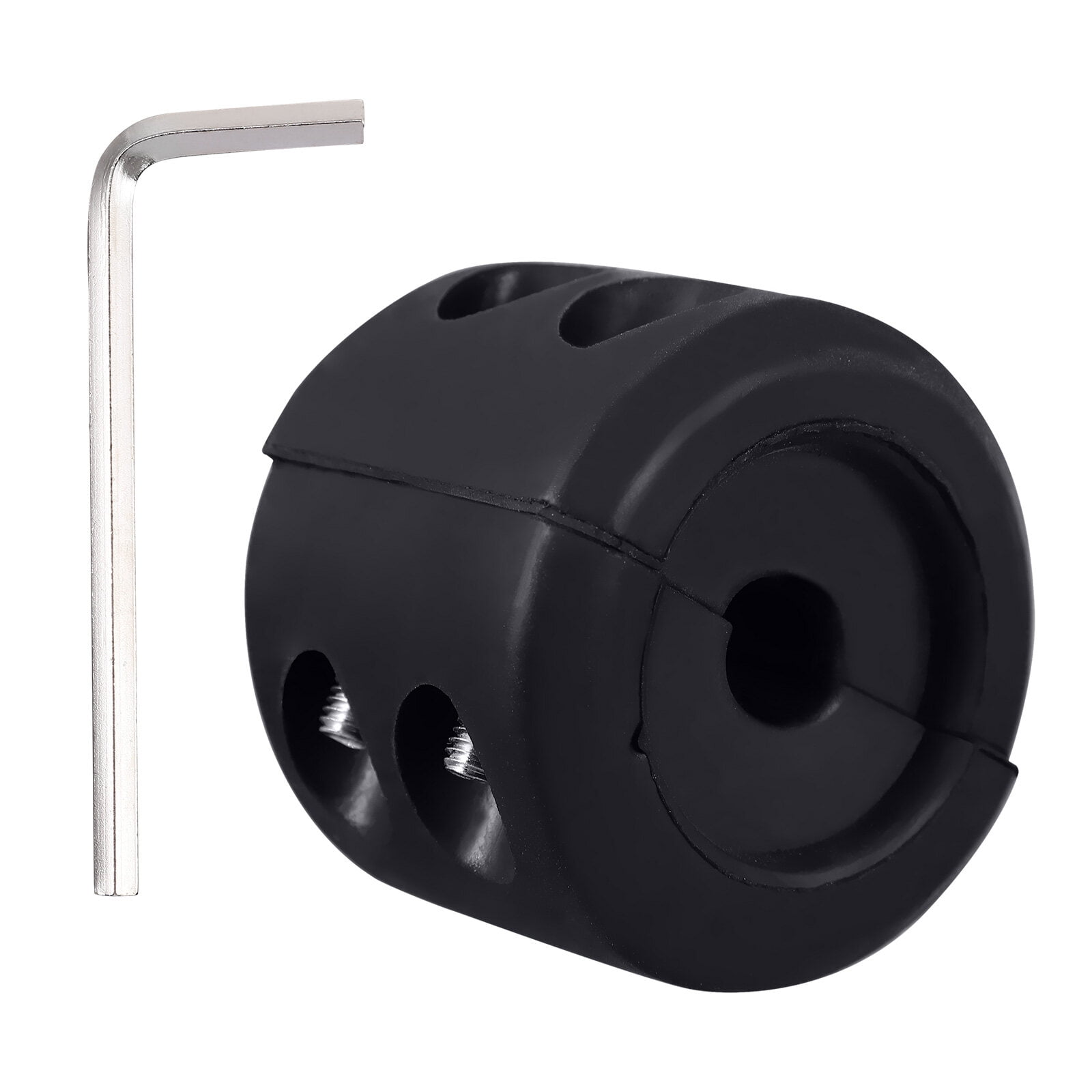 LABSERRON 1Pack Black Rubber ATV UTV Winch Hook Stopper for Off-Road Use 2.48x2.48x1.97in