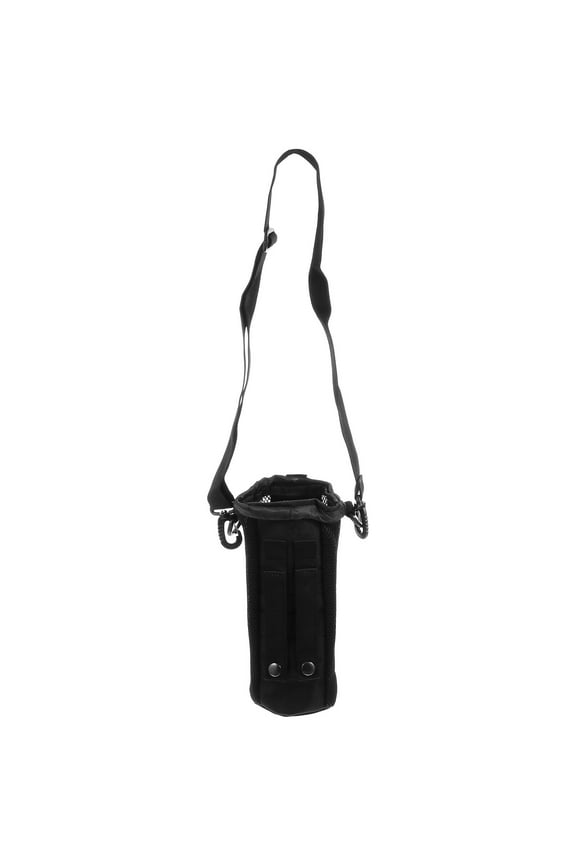 1Pack Black Square Oxford Fabric Water Bottle Holder for Hiking Water Bottle Sling Bag