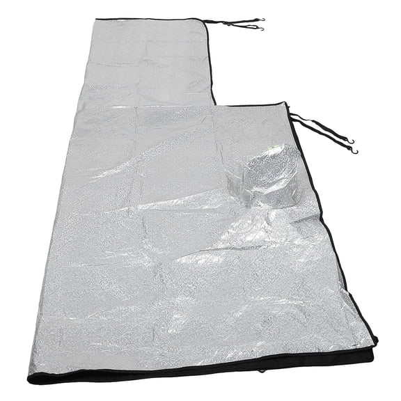 LABSERRON 1Pack Car Windshield Cover for Outdoor Parking with UV Protection and in Silver Rectangular Shape