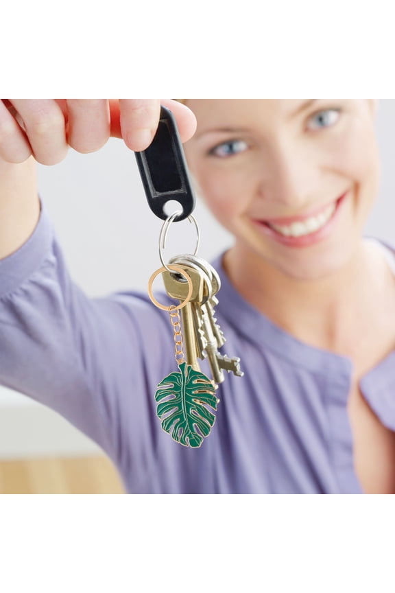 1Pack Cool Keychains Metal Leaf Keychain for Birthday Party and Christmas present