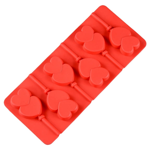 LABSERRON 1Pack Heart Shaped Lollipop Moulds For Candy Making And Chocolate Crafting In 6 Capacity Style