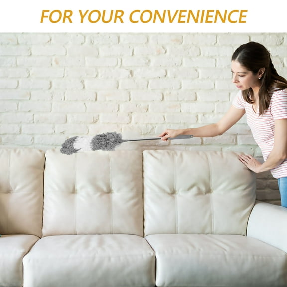 LABSERRON 1Pack Interior Car Duster with Extendable Handle for Detailed Cleaning