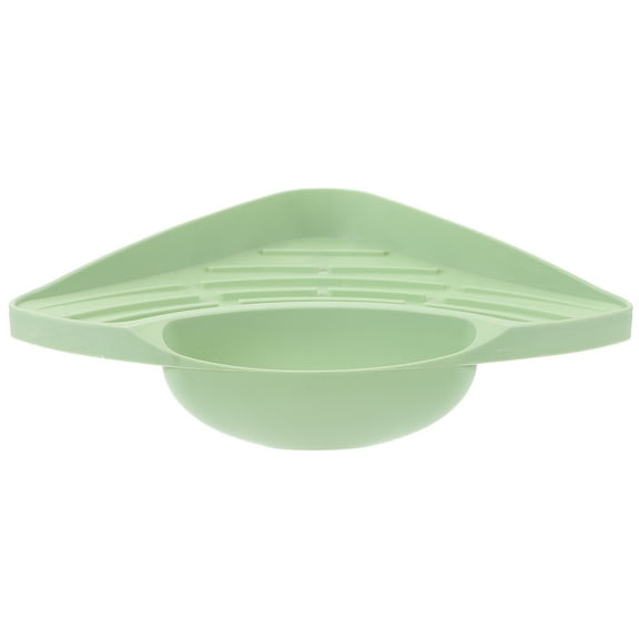 LABSERRON 1Pack Kitchen Sink Sink Scrubber Holder Green Triangle Plastic Suction Cup Technology For Homeowners