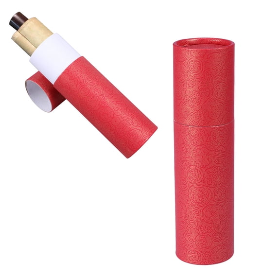 LABSERRON 1Pack Paper Cylinders Red 9x2.1x2.1in Rigid Protection for Posters Drawings Maps Documents
