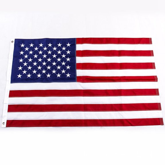 LABSERRON 1Pack Rectangular Embroidery Flag for Outdoor Use with Oxford Cloth and Nylon 59 x 35in