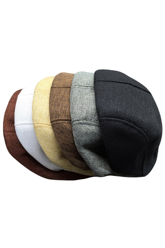 1Pack Round Flax Beret Hat Peaked Design Sunscreen Warmth For Men Women All Occasions Various Weather