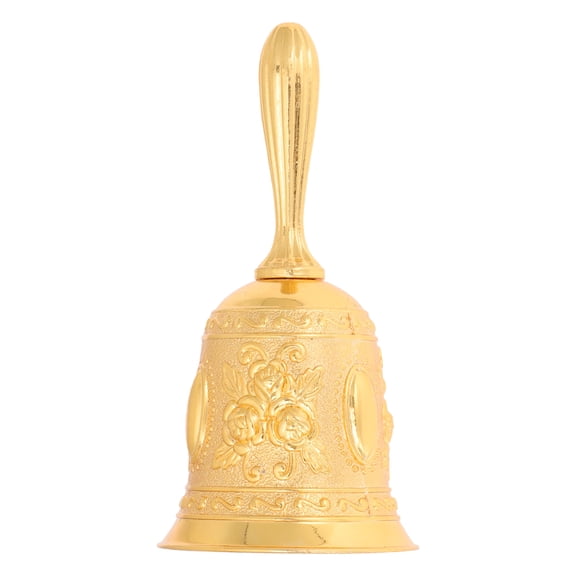 LABSERRON 1Pack Rustic Style Metal Bell with Handle for Bar Accessories Small Bell