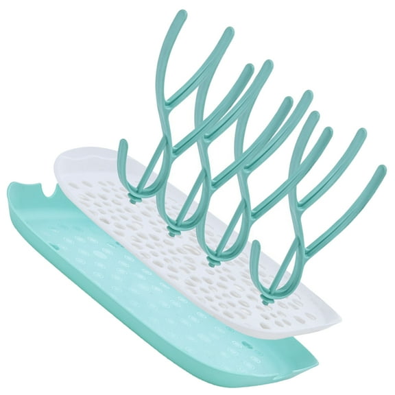 LABSERRON 1Pack Space Saving Blue Upright Baby Bottle Drying Rack for Kitchen Organizer