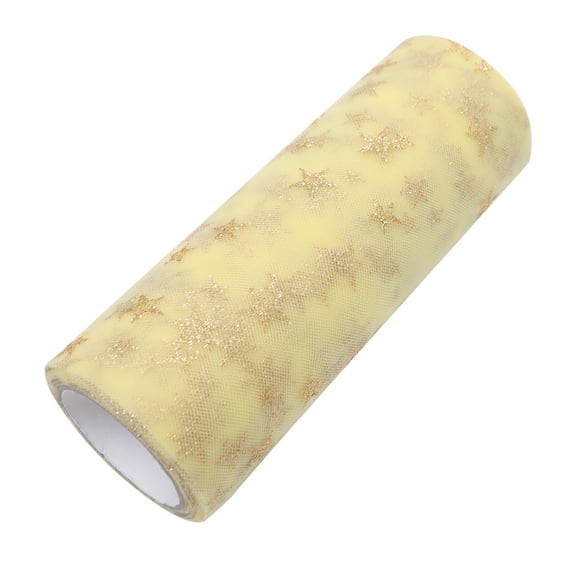 LABSERRON 1Pack Sparkling Tulle Roll Spool Glitter Fabric for Craft Enthusiasts DIY Projects and Background Decorations