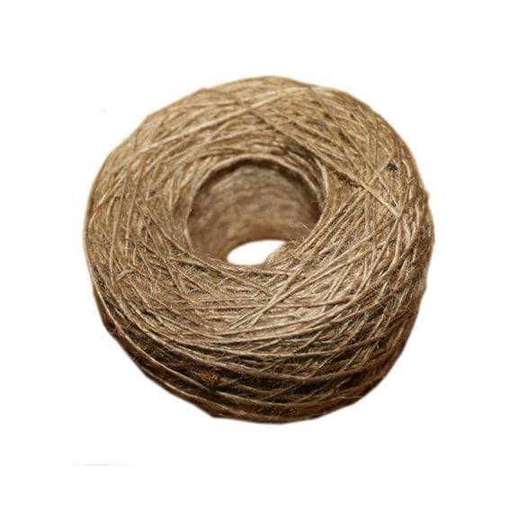 LABSERRON 1Pack Thin Jute Twine for Artistic Projects 100M Length 1mm Diameter Coffee