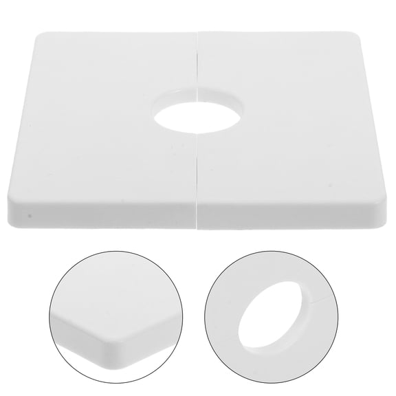 LABSERRON 1Pack Wall Mounted Plate with 3.4in Diameter Hole Self-Adhesive for Office Renovation