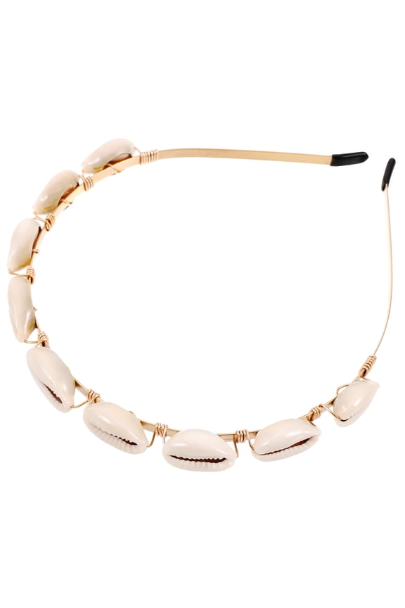 1Pack Wedding Bride Headband Golden Seashell Shape for Women Birthdays