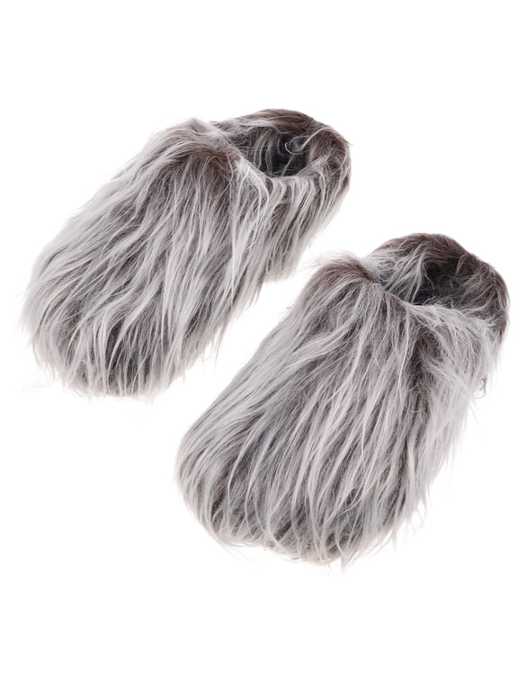 1Pair Cozy Tassel Slippers for Home Use with Plush Feel and Multi Color