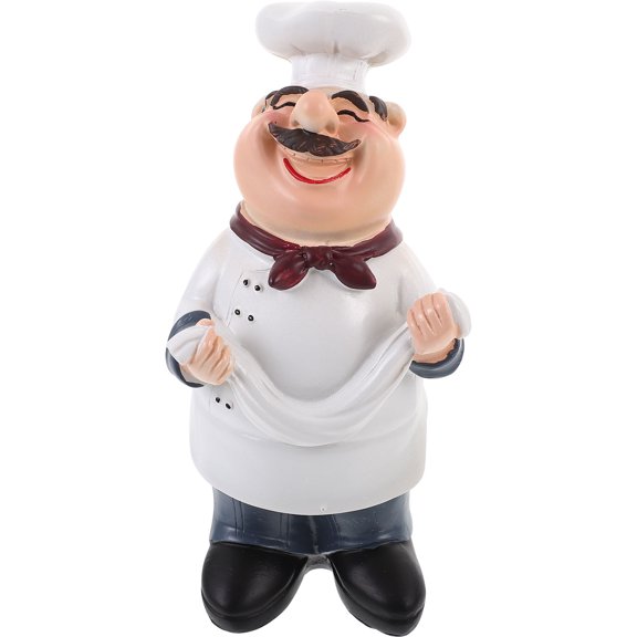 LABSERRON 1Pc Creative Resin Products For Bar Decor In Chef Design White 18x9.5x7Cm