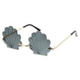 thumbnail image 1 of LABSERRON 1Pc Fun Sea Sunglasses Conch Design Fashionable PC Dark Grey Photo Prop for Partygoers, 1 of 8