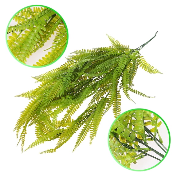 LABSERRON 1Pc Green Plastic Simulation Phoenix-tail Fern Decor for Indoor Wall Hanging 82x7.1in