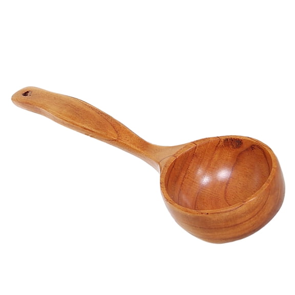 LABSERRON 1Pc Kitchen Ladle Spoon Anti-cracking Bamboo Soup Scoop for Family Restaurants 12.6In