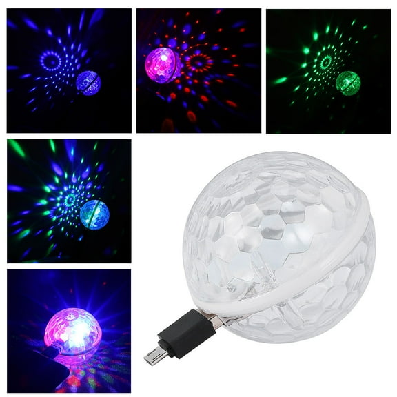 LABSERRON 1Pc Plastic USB Mini Disco Lights Round Led Light Ball For Wedding Birthday Lighting