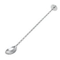 thumbnail image 1 of LABSERRON 1Pc Silver Spiral Pattern Long Handle Stainless Steel Stirring Spoon For Bartending Mixologists 11Inch, 1 of 8