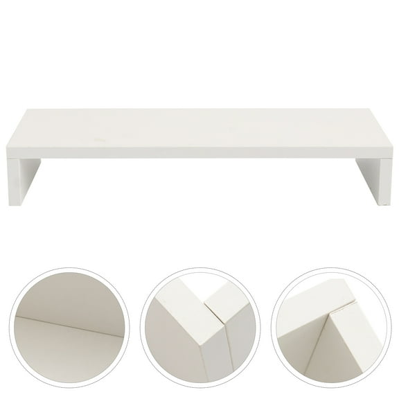 LABSERRON 1Pc Solid Wooden Material Computer Elevated Shelf for Office Workers and Students 19.65X7.86X3.14in