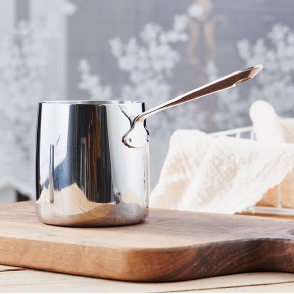 LABSERRON 1Pcs 370ml 3 Ply Construction Stainless Steel Cream Melting Kettle for Gravy