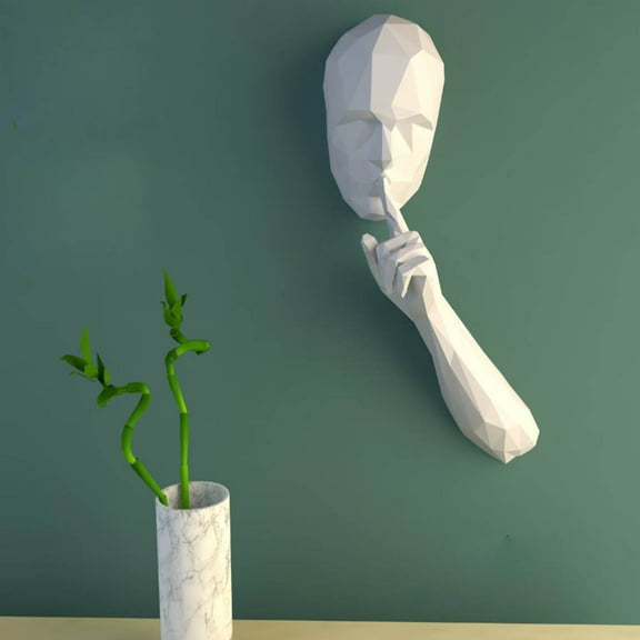 LABSERRON 1Pcs 3D Paper Model Geometric Shape Multi-colored Diy Assembly Wall Decoration for Adults Library