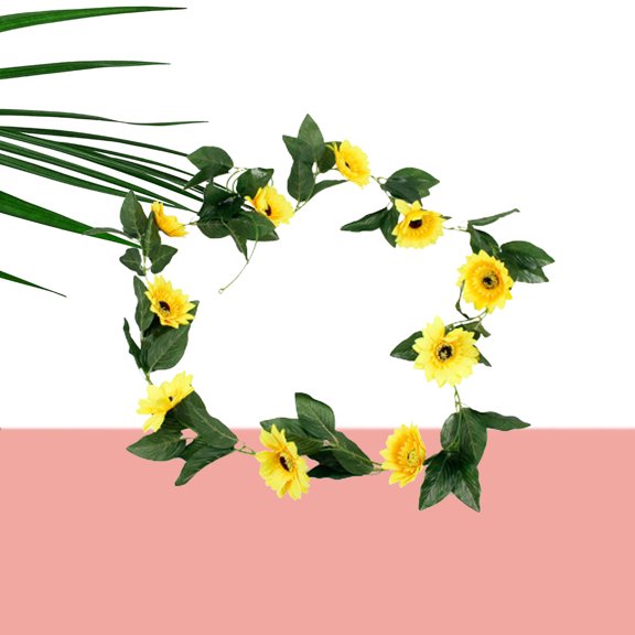 LABSERRON 1Pcs Artificial Flower Garland Multi-Colored Vine for Wedding Decor Non-Withering 2.2 Meter