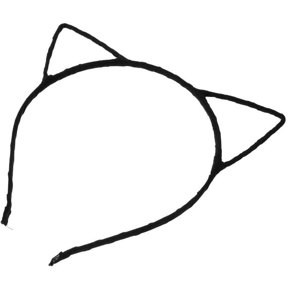 LABSERRON 1Pcs Black Cat Ears Headband Wire Adjustable Ears For Women Costume Accessory