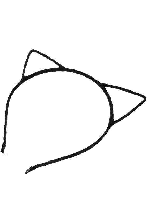 1Pcs Black Cat Ears Headband Wire Adjustable Ears For Women Costume Accessory