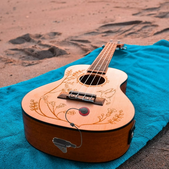 LABSERRON 1Pcs Black Plastic Guitar Pickup for Ukulele Sound Pick-Up Compact Design