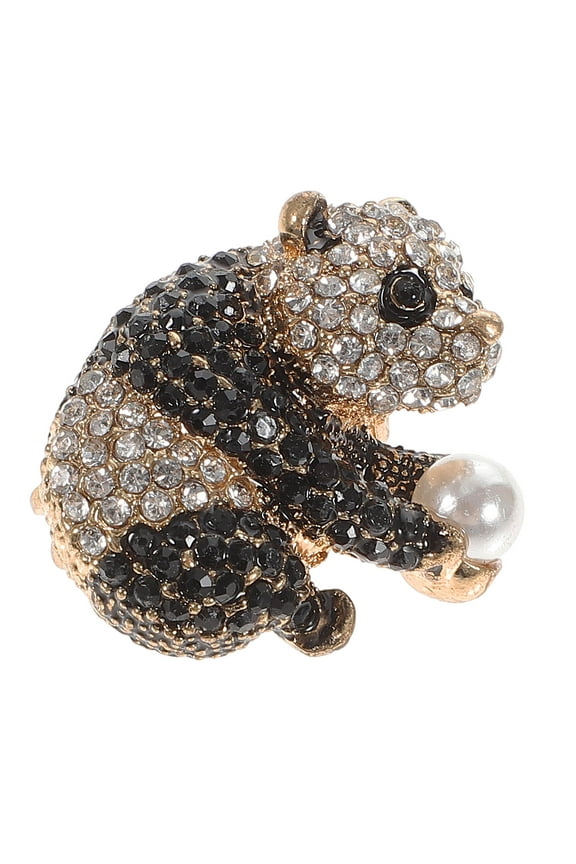 1Pcs Brooch for Women Fashion Cartoon Pattern Elegant Panda Shape Alloy Dress Brooch Pin Silver