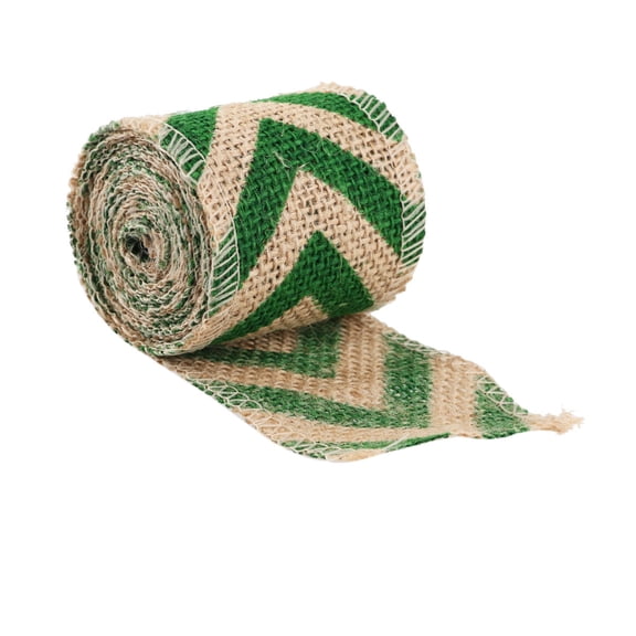 LABSERRON 1Pcs Burlap Craft Ribbon Brown Green for Diy Decoration Strip Style Artists Homeowners