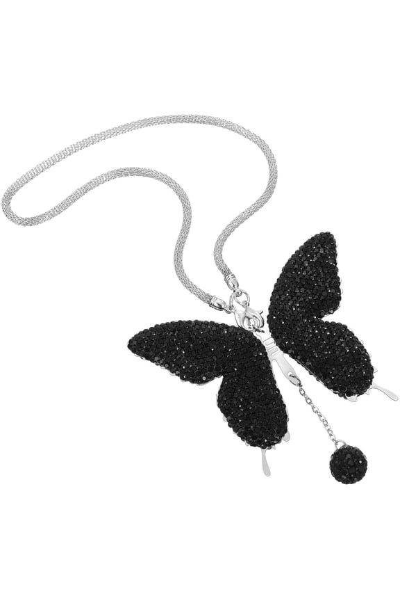 1Pcs Car Pendant Rhinestone Butterfly Mirror Charm Interesting Rearview Mirror Decoration