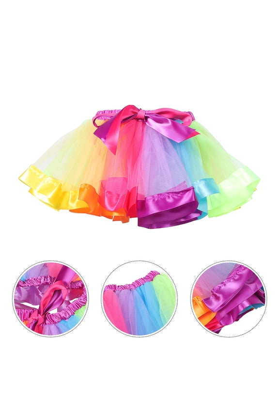 1Pcs Colorful Tutu for Girls Dance Skirts Nylon Material Design Birthday present