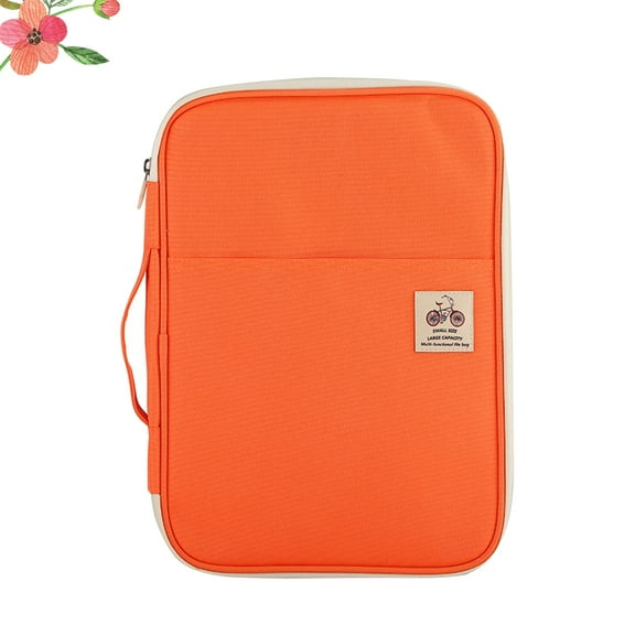 LABSERRON 1Pcs Document Portfolio Organizer Waterproof Orange For Adults Office