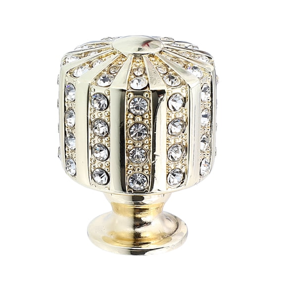 LABSERRON 1Pcs Golden Round Kitchen Drawer Knob Zinc Alloy Crystal For Easy Installation Homeowners