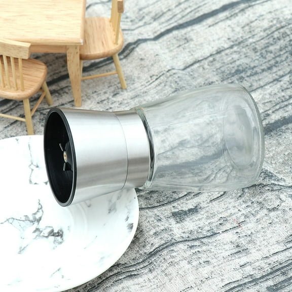 LABSERRON 1Pcs Hand-Operated Grinders Cylindrical Stainless Steel Glass ABS for Table Decoration