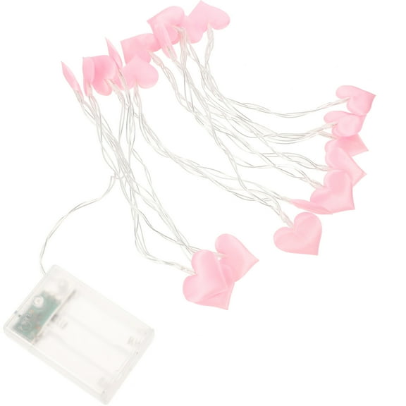 LABSERRON 1Pcs Heart Shape Fairy Light Pink Copper Wire Romantic Valentine's Day Decorations Indoor 3 Meters