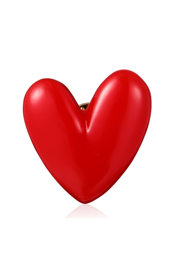 1Pcs Heart-shaped Resin Metal Brooch Pin Women Romantic Love Expression Wedding Party Dress Accessory