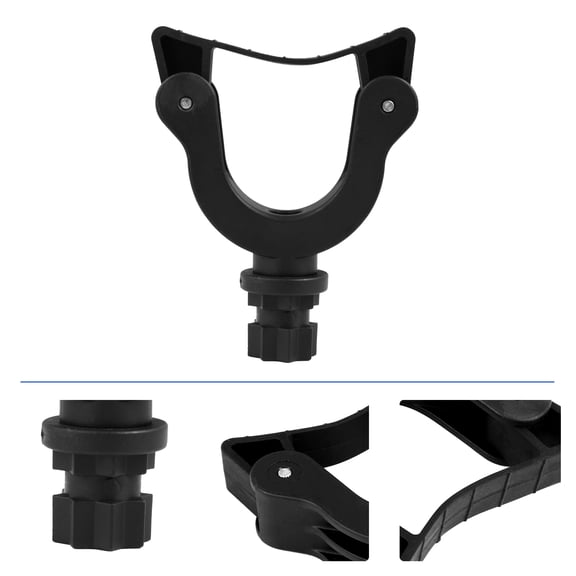 LABSERRON 1Pc Kayak Deck Oar Mount Black Polyurethane Nylon Paddle Holder Easy to Install