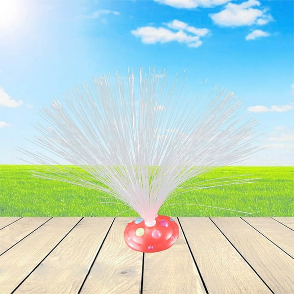 LABSERRON 1Pcs Night Lights Square Base Color-changing LED Fiber Optic Light for Indoor Decoration