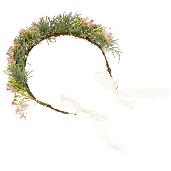 LABSERRON 1Pcs Wedding Crown for Bride Multi Color Plastic and Resin Floral Headpiece for Events