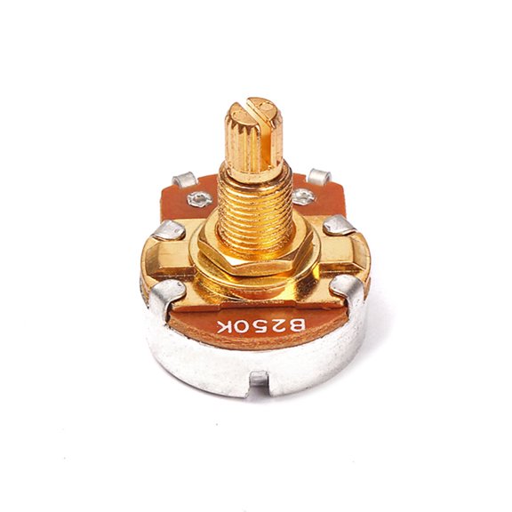 LABSERRON Guitar Volume Knob Chrome B250K 18mm Split Shaft Guitar Pots Potentiometer Effects Control 1Set