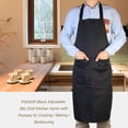 thumbnail image 1 of LABSERRON 1Set Black 28x33 Inches Square Apron For Protective Cooking Baking And Barbecuing, 1 of 8