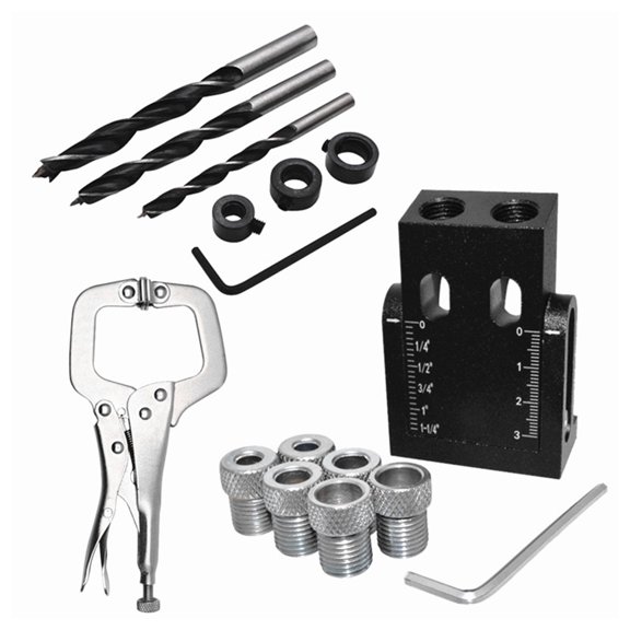 LABSERRON 1Set Jigs Drilling Doweling Guide Quick Assembly Punch Template Tool