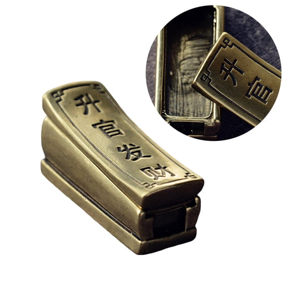 LABSERRON 1Set Elegant Coffin Shaped Brass Craft Decoration For Family And Friends present